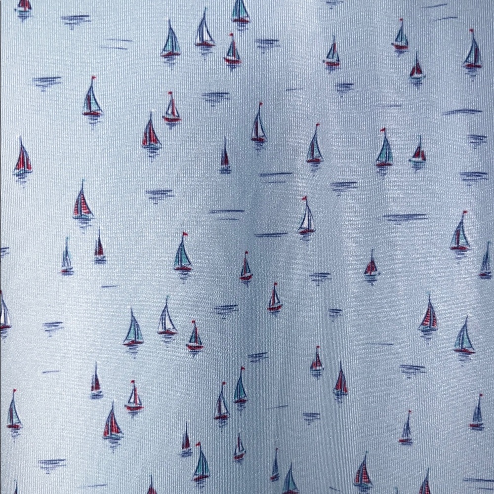 Peter Millar Light Blue Patterned Polo Shirt - Picture 4 of 5